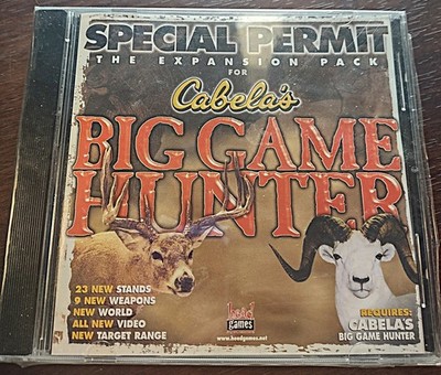 PC GAME: SPECIAL PERMIT for CABELA'S BIG GAME HUNTER !! Expansion Pack BRAND NEW