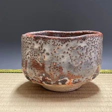 Nezumishino Ware H141 : Japanese Pottery Chawan Matcha Tea Bowl Sado Vintage