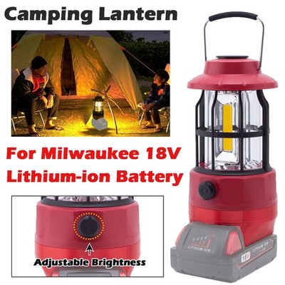 LED Lantern Camping Light Outdoor Hanging Lamp For Milwaukee 18V Li-ion Battery