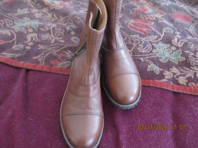 L'amour des pieds Rambert 9M NWOT Brown LDP smooth soft leather side zip boots
