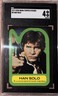 1977 Topps Star Wars Sticker #3 Han Solo SGC Grade 4