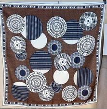 100% Twill Silk Scarf Bandanna Wrap 88X88cm coil Print Square Shawl new