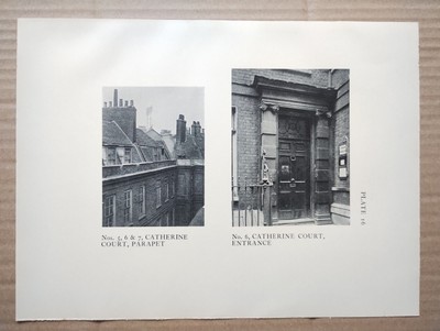 Views of 5,6 & 7 Catherine Court, Tower Hill, London - Antique Print - 1934