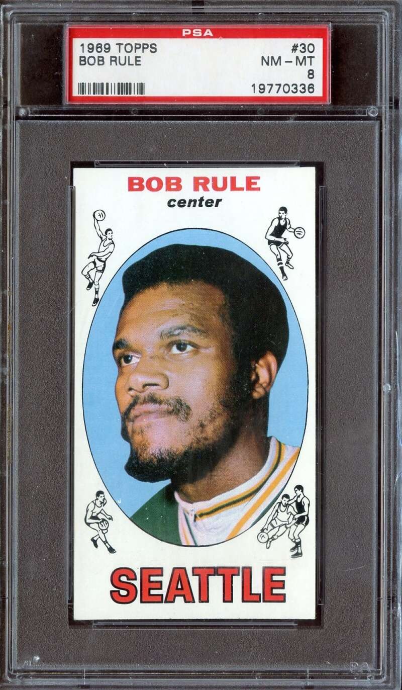 1969-70 TOPPS #30 BOB RULE PSA 8 (RC) *DS13502