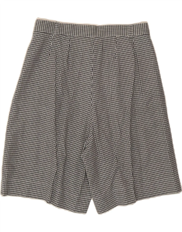VINTAGE Womens High Waist Chino Shorts W28 Medium Black Check CD04 — 第 2/2 张图片