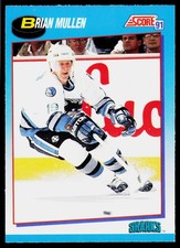 Brian Mullen, 1991-92 Score Canadian Bilengual, #552, San Jose Sharks,