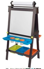 KidKraft Wooden Storage Easel with Dry Erase and Chalkboard Surfaces, Children's