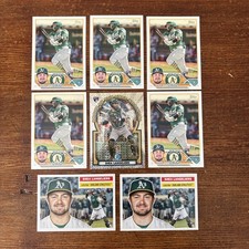 Shea Langeliers RC (8-CARD LOT) Rookie Cards Oakland Athletics Topps  Bowman