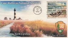 A0-1448-51-3,1972, Cape Hatteras National Seashore, FDC, Add-on Cachet, Light Ho