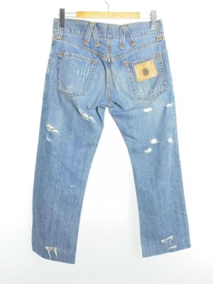DOLCE & GABBANA Straight Pants Ripped Denim Crash 48 IDG DOLCE & GABBANA Straight Pants Ripped Denim Crash 48 IDG