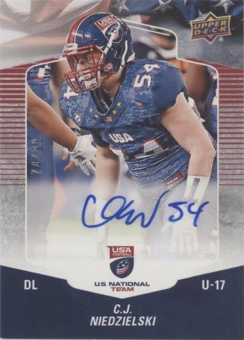 2018 Upper Deck USA Football C.J. Niedzielski #A-9 - 1 of 2