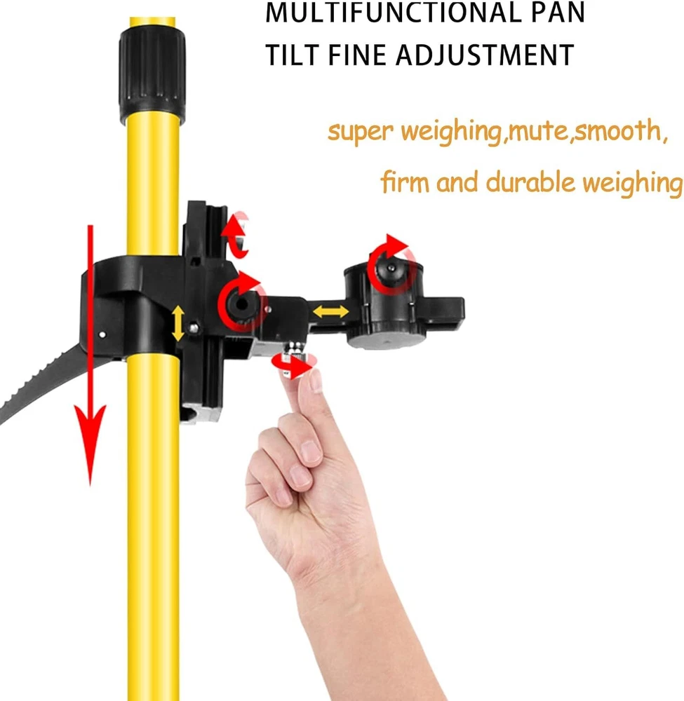 Laser Level, 13.8ft/4.2M Telescopic Pole and 3.9ft