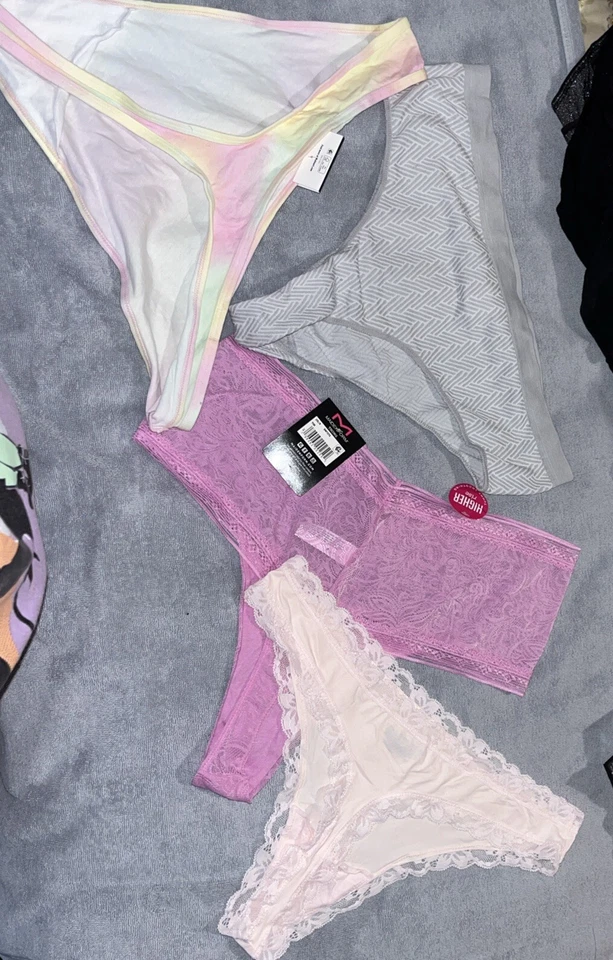 Lote De 4 Tangas Multi Diseñador Talla Grande 9 Por Sin Límites, Maidemform, Aerie Foto 2 de 3