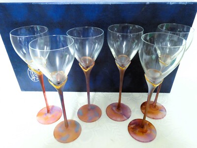 6 Kristallgläser, Sektgläser Cristal de Paris Sèlection MF mundgeblasen