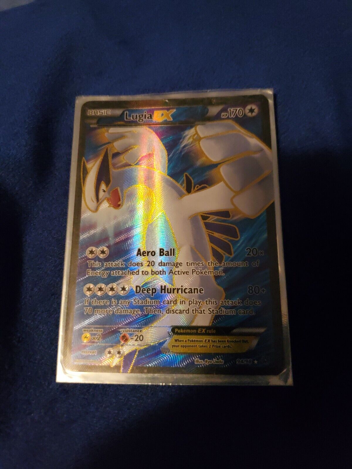 Lugia EX Pokemon Card 94/98 2015 Edition Full Art Illus. Ryo Ueda