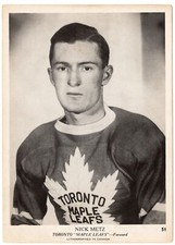 1939-40 V301-1 Nick Metz #51 Toronto Maple Leafs raw 3