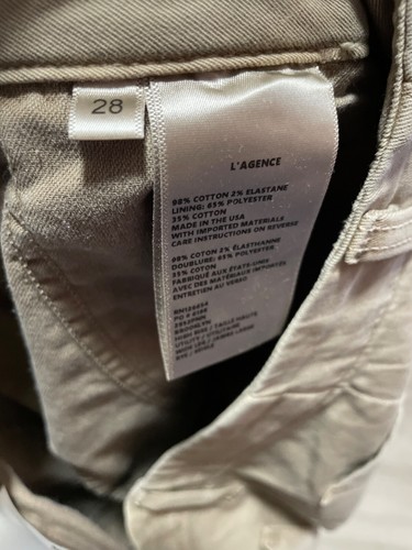 L'AGENCE Women’s Brooklyn Straight Leg Utility Cargo Pants size 28 NWT Stretch - Picture 12 of 12