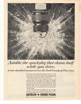 1961 Autolite Spark Plugs Advertisement 