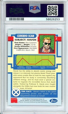 1992 Impel X-Men Series 1 #3 Havok PSA 8 | eBay