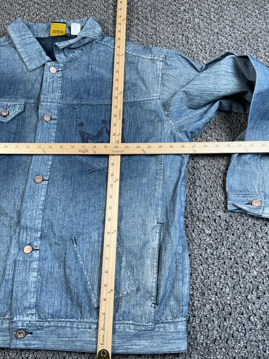 VTG PNB Nation Jean Jacket Adult 2XL Blue Denim Hip Hop VTG PNB Nation Jean Jacket Adult 2XL Blue Denim Hip Hop