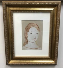 Theodore Wassmer "Polly" Woman Portrait Watercolor Painting