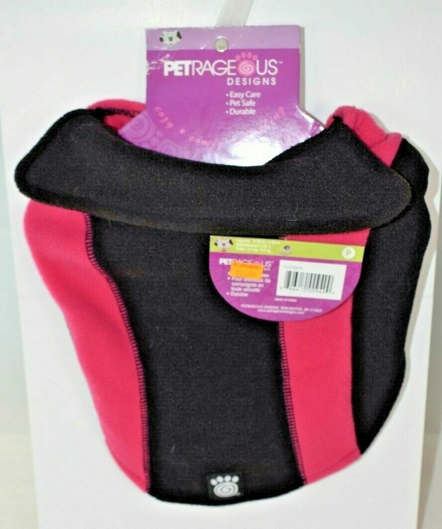 PetRageous Designs - Pink & Black Wrap Jacket (Pet/Dog) Small (S)