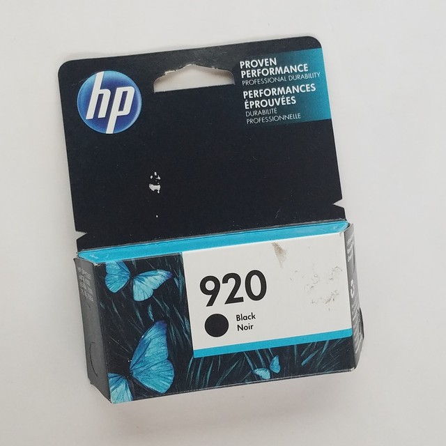 TWO (2) PACKAGES HP 920 BLACK INKJET CARTRIDGE OCTOBER 2017 EXPIRATION