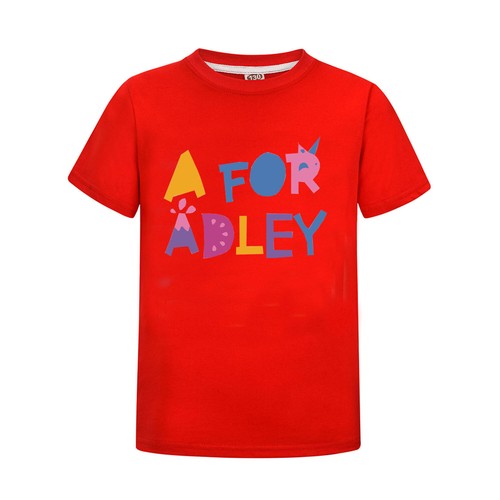 2Pcs Girls TShirt A for Adley Kids Short Sleeve T-Shirt 100% cotton Top Tees - Picture 34 of 43