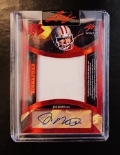 JOE MONTANA,ROGER STAUBACH-Leaf #1/3 Magnificent DUAL 2-COLOR PATCH JERSEY/AUTO