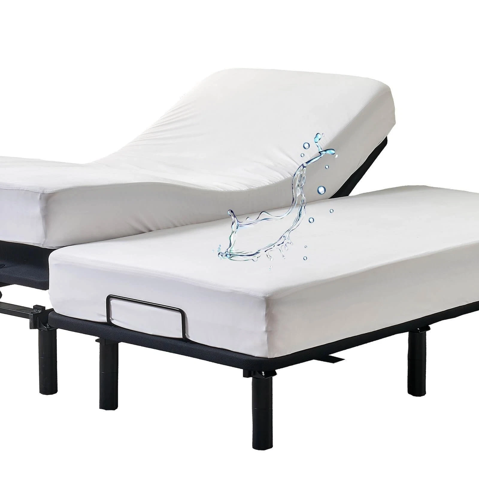 Waterproof Split Queen Mattress Protector for Adjustable Beds 30x80 (2PCs) So...