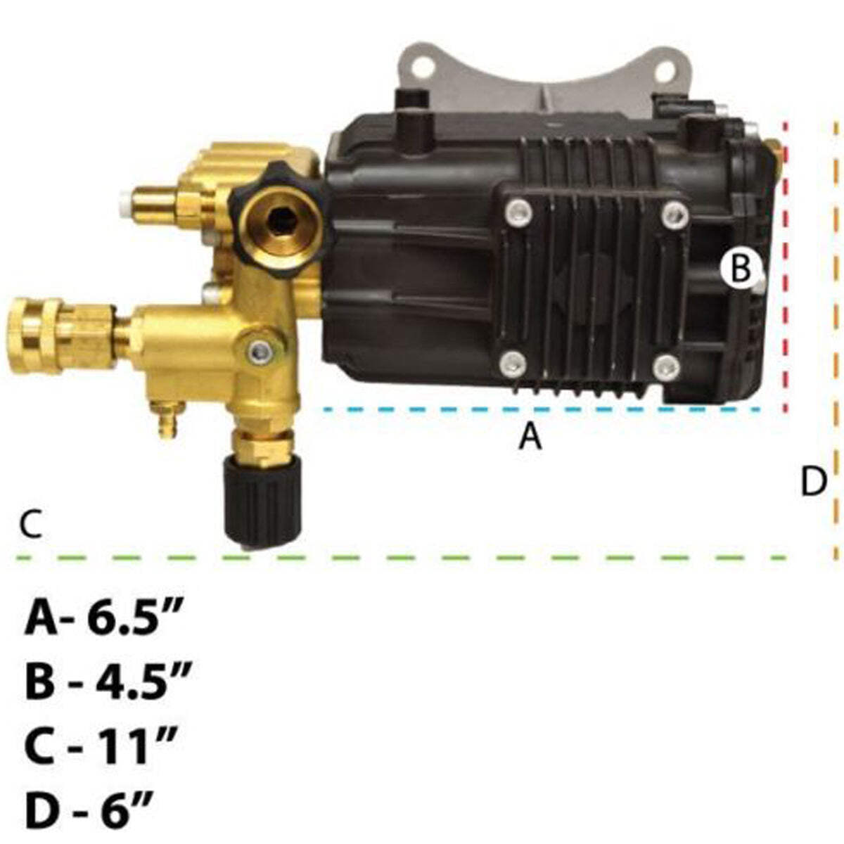 EB4040HA 4000 PSI Pressure Washer Pump Horizontal Shaft 1" Fits Honda Engine