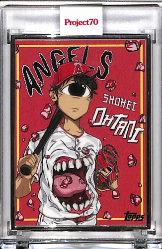 2021 TOPPS PROJECT 70 #832 SHOHEI OHTANI BY DISTORTEDD P70 AP SILVER FRAME 02/51