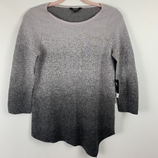 Simply Vera Vera Wang Woman's NWT Gray ombre Top Asymmetrical Hem. XS