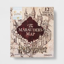 Women's Harry Potter Marauder's Map 12 Days Of Socks Gift Set - Shoe Sizes 4-10