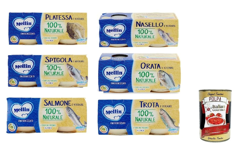 ITALIAN GOURMET E.R. Mellin Testpaket Pesce E Verdure 6x (2x80g) + Italian Gourmet Polpa 400g