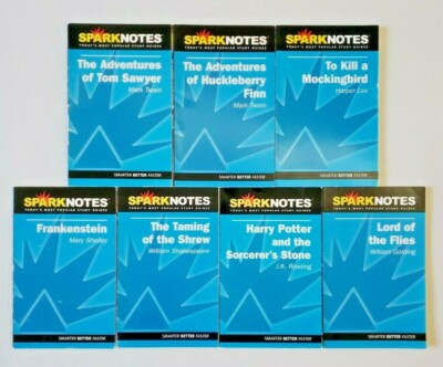 Spark Notes Classics Study Guides lot 7 Potter Frankenstein Shrew Flies Twain
