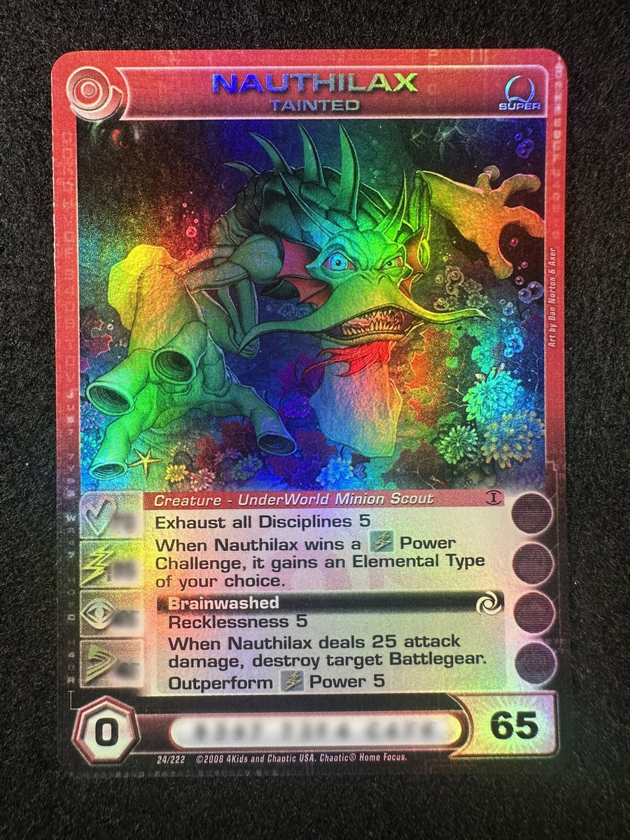 Chaotic TCG Max E 65 Nauthilax Tainted 24/222 BTD 1st Ed