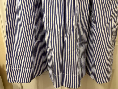 St John's Bay Striped Skirt Midi A-Line Elastic Waist Blue White Pockets Size XL - Picture 16 of 23