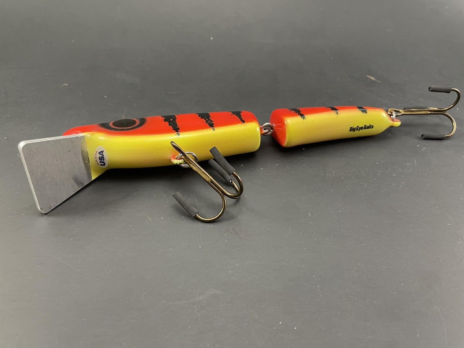 BIG EYE BAITS Muskie Lure 7” Jointed Wood Crank Bait eBay