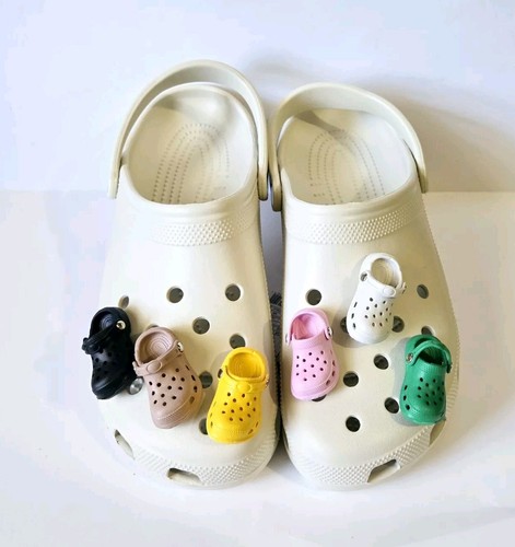 Croc Shoe Charms and Keychain 6 PC Shoe Decorations 3D Cute Mini Crocs - Picture 20 of 21