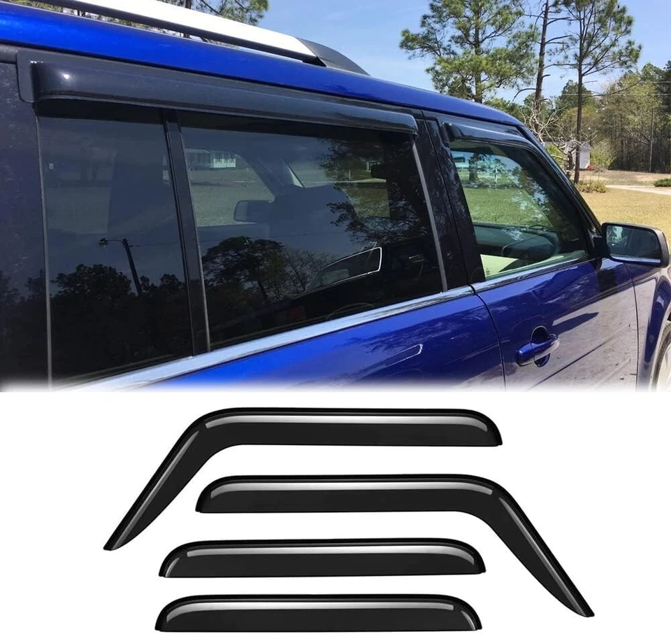 AVS 3M fita adesiva protetores de chuva fumaça viseiras de ventilação sombra para 2009-2019 Ford Flex - Imagem 3 de 4