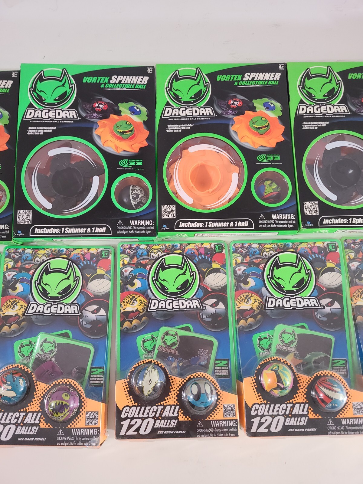 Dagedar 11 Lot of Cards, Balls, Vortex Spinner, all Brand New and ...