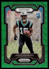 Jonathan Mingo Rookie Green Wave #312 2023 Panini Prizm Card Carolina Panthers