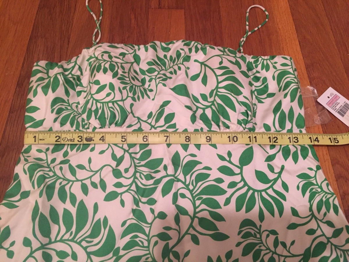 VINEYARD VINES NWT green silk floral dress SZ 2