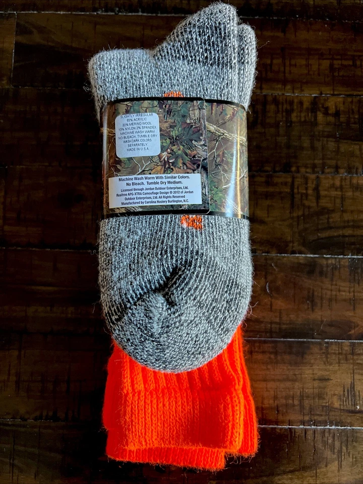2 PAIRS Variety Cuffs REALTREE 20% Merino Wool Blend Boot Socks Made In USA - Image 2 of 4