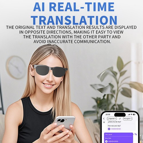 Smart Simultaneous Interpretation Glasses Real-Time Ai Translation Eye Glasses - Picture 9 of 12