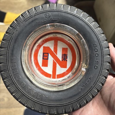Nitto Tire Design Gummi Glas Aschenbecher 9000-20 14-lagig 20cm innen ohne Ka...