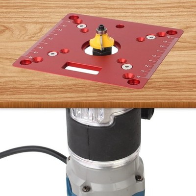 Aluminum Router Table Insert Plate Mini Square Woodworking Benches Router Flip