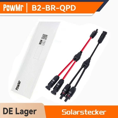 POWMR Solarkabel Y-Verteiler 1 Paar Solarpanel 1Y2 Y Stecker Fotovoltaik Kabel