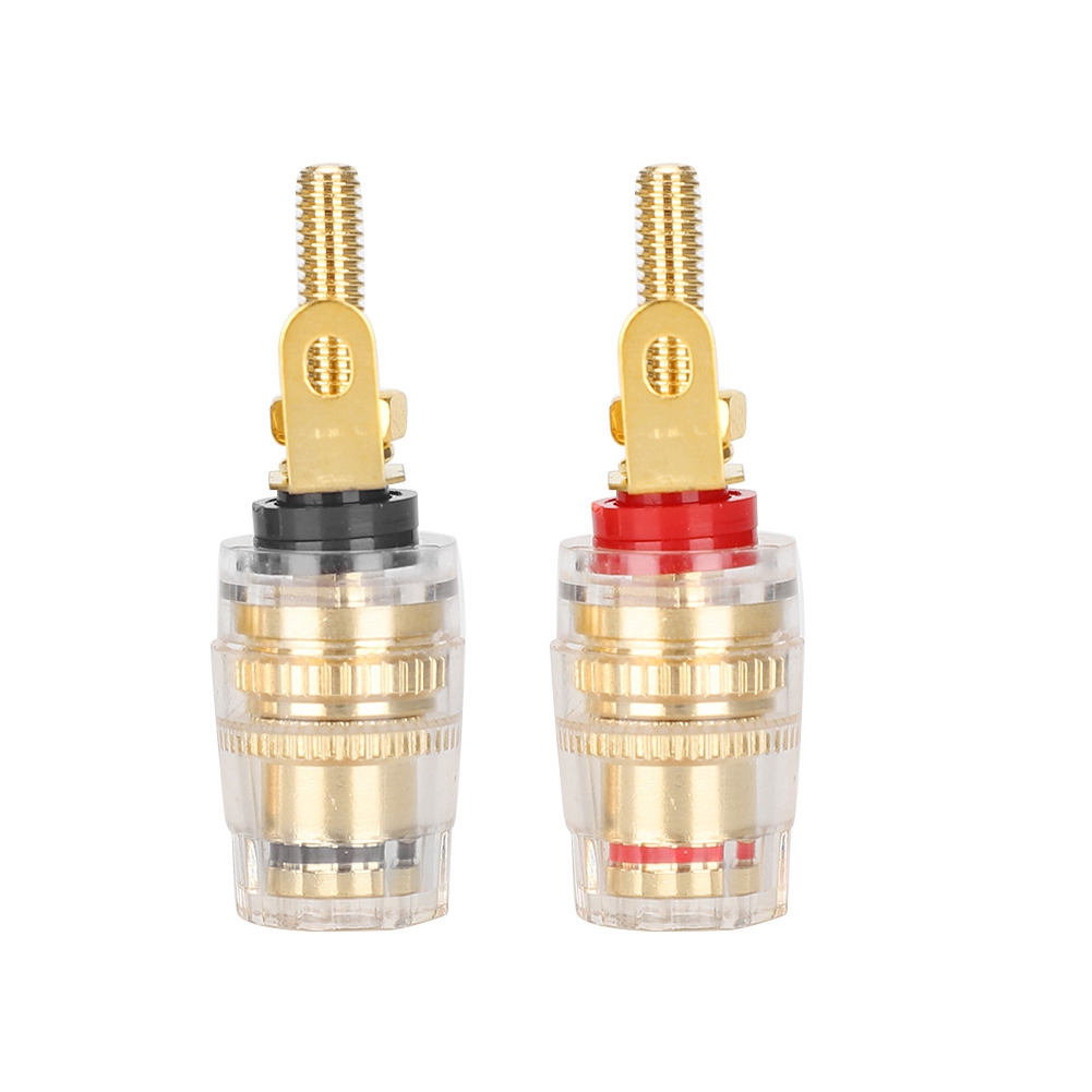 Banana Socket Gold Plated Binding Post Nut Plug Connector Speaker Jack Adapter